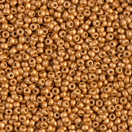 Miyuki 11/0 Seed Beads - 11-4203F - Duracoat Galvanized Matte Yellow Gold