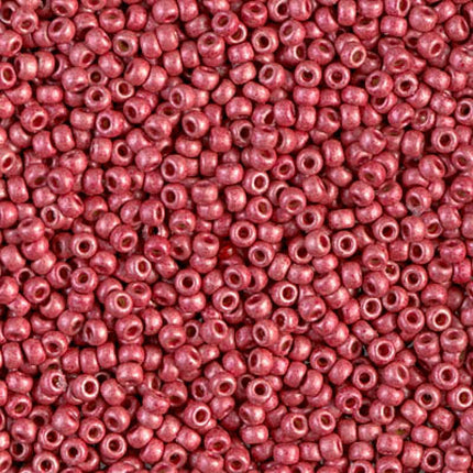 Miyuki 11/0 Seed Beads - 11-4211F - Duracoat Galvanized Matte Light Cranberry