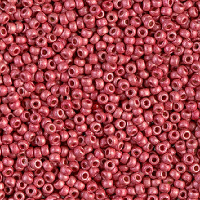 Miyuki 11/0 Seed Beads - 11-4211F - Duracoat Galvanized Matte Light Cranberry
