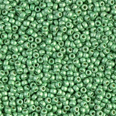 Miyuki 11/0 Seed Beads - 11-4214F - Duracoat Galvanized Matte Dk Mint Green