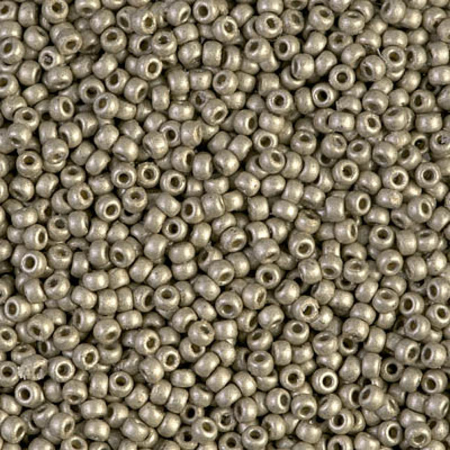 Miyuki 11/0 Seed Beads - 11-4221F - Duracoat Galvanized Matte Light Pewter