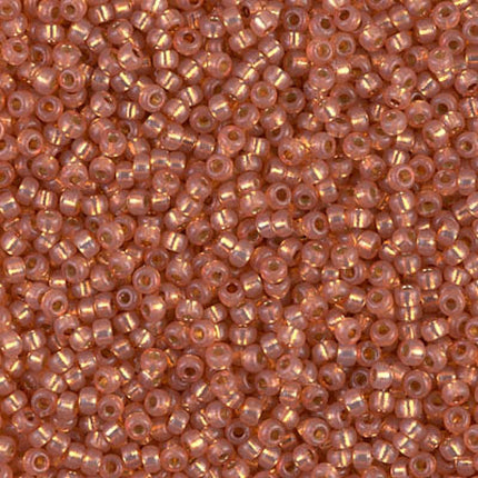 Miyuki 11/0 Seed Beads - 11-4233 - Duracoat Silverlined Dyed Rose Gold
