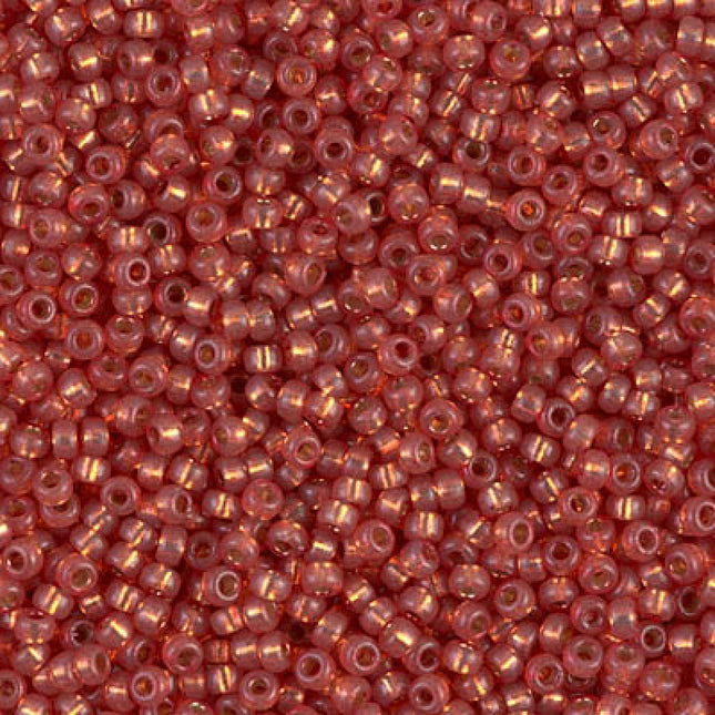 Miyuki 11/0 Seed Beads - 11-4244 - Duracoat Silverlined Dyed Persimmon