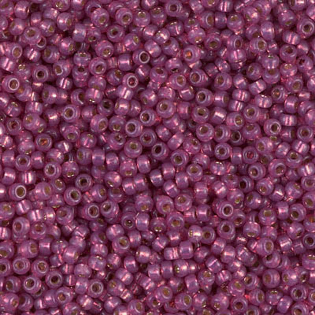 Miyuki 11/0 Seed Beads - 11-4247 - Duracoat Silverlined Dyed Peony Pink