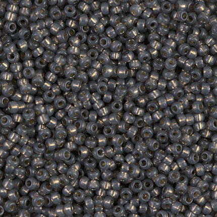 Miyuki 11/0 Seed Beads - 11-4251 - Duracoat Silverlined Dyed Smoke Gray