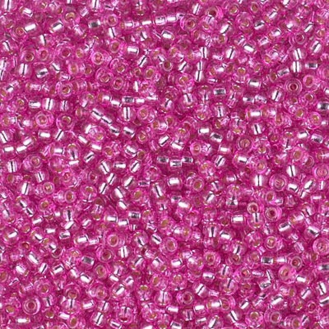 Miyuki 11/0 Seed Beads - 11-4267 - Duracoat Silverlined Dyed Pink Parfait