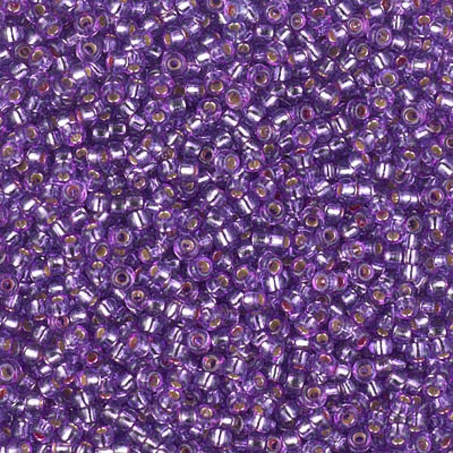 Miyuki 11/0 Seed Beads - 11-4278 - Duracoat Silverlined Dyed Dark Orchid