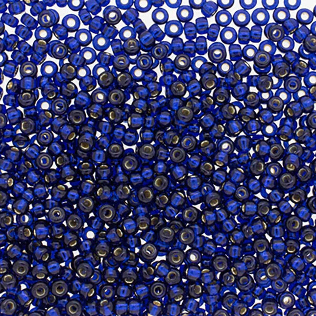 Miyuki 11/0 Seed Beads - 11-4281 - Duracoat Silverlined Navy Blue