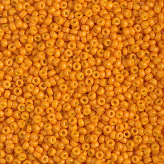Miyuki 11/0 Seed Beads - 11-4454 - Duracoat Dyed Opaque Kumquat