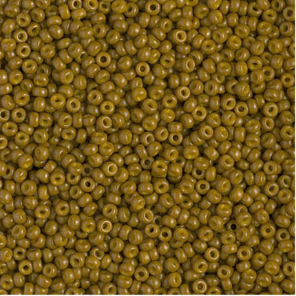 Miyuki 11/0 Seed Beads - 11-4491 - Duracoat Dyed Opaque Spanish Olive