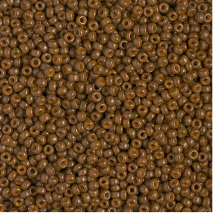 Miyuki 11/0 Seed Beads - 11-4492 - Duracoat Dyed Opaque Cognac