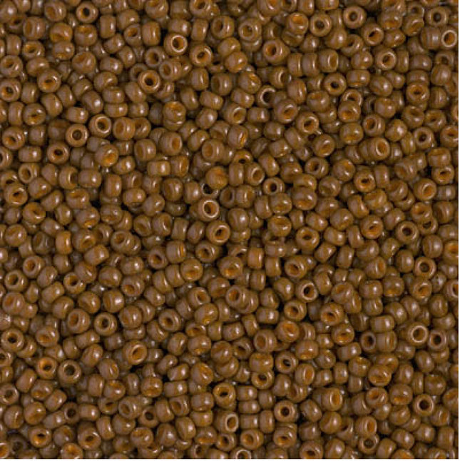 Miyuki 11/0 Seed Beads - 11-4492 - Duracoat Dyed Opaque Cognac