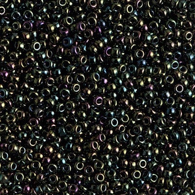 Miyuki 11/0 Seed Beads - 11-453 - Metallic Green Iris