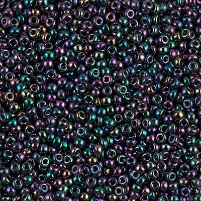 Miyuki 11/0 Seed Beads - 11-455D - Metallic Purple/Green Iris