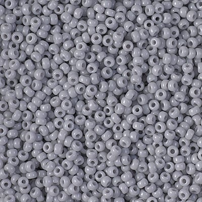 Miyuki 11/0 Seed Beads - 11-498 - Opaque Cement Gray