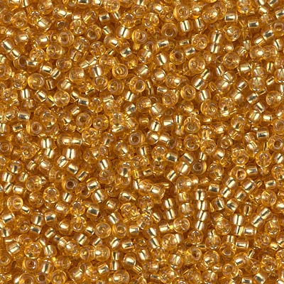 Miyuki 11/0 Seed Beads - 11-004 - Silver Lined Dk Gold