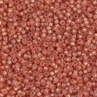 Miyuki 11/0 Seed Beads - 11-553 - Salmon Alabaster Silver Lined Dyed