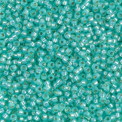Miyuki 11/0 Seed Beads - 11-571 - Mint Green Alabaster Silver Lined Dyed
