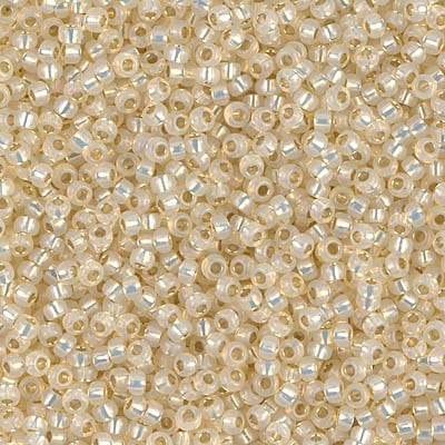 Miyuki 11/0 Seed Beads - 11-577 - Cream Alabaster Silver Lined Dyed