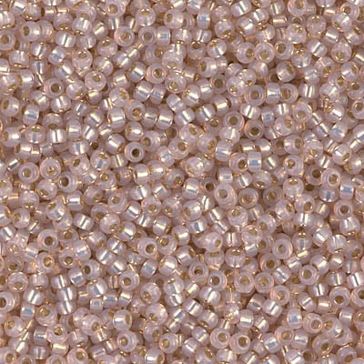 Miyuki 11/0 Seed Beads - 11-579 - Smoky lt Rose Alabaster S/L Dyed