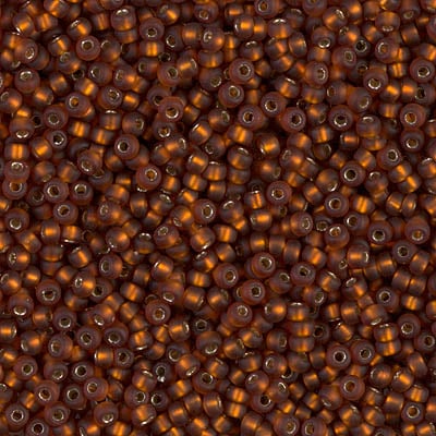 Miyuki 11/0 Seed Beads - 11-005F - Matte Silver Lined Topaz