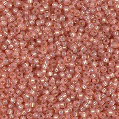 Miyuki 11/0 Seed Beads - 11-642 - Flesh Alabaster Silver Lined Dyed
