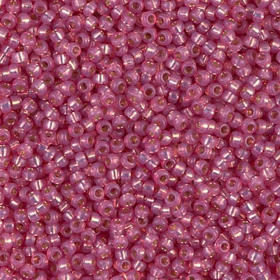 Miyuki 11/0 Seed Beads - 11-645 - Tawny Pink Alabaster Silver Lined Dyed
