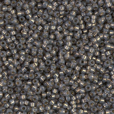 Miyuki 11/0 Seed Beads - 11-650 - Rustic Grey Alabaster Silver Lined Dyed