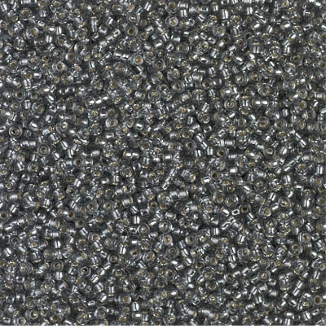 Miyuki 15/0 Seed Beads - 15-021 -  Silverlined Gray