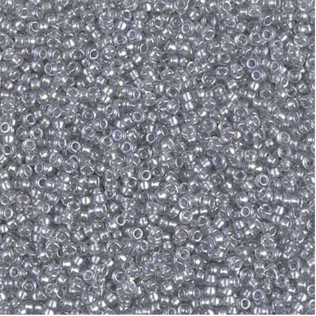 Miyuki 15/0 Seed Beads - 15-242 - Sparkling Pewter Lined Crystal