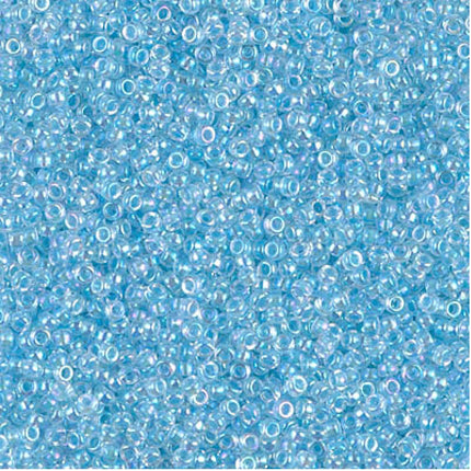Miyuki 15/0 Seed Beads - 15-269 - Glacier Blue Lined Crystal AB