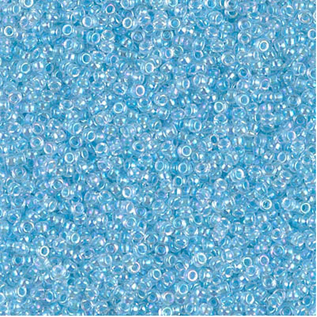 Miyuki 15/0 Seed Beads - 15-269 - Glacier Blue Lined Crystal AB