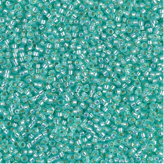 Miyuki 15/0 Seed Beads - 15-571 - Dyed Sea Green Silverlined Alabaster