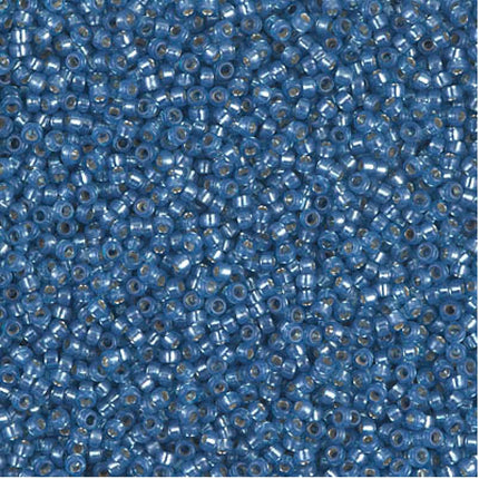Miyuki 15/0 Seed Beads - 15-648 - Dyed Denim Blue Silverlined Alabaster