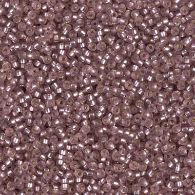 Miyuki 15/0 Seed Beads - 15-012F - Matte Silverlined Smoky Amethyst