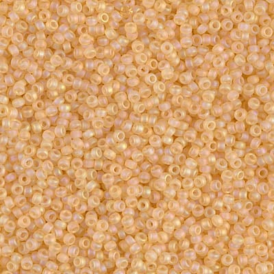 Miyuki 15/0 Seed Beads - 15-132FR - Matte Transparent Light Topaz AB