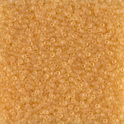 Miyuki 15/0 Seed Beads - 15-132F - Matte Transparent Light Topaz