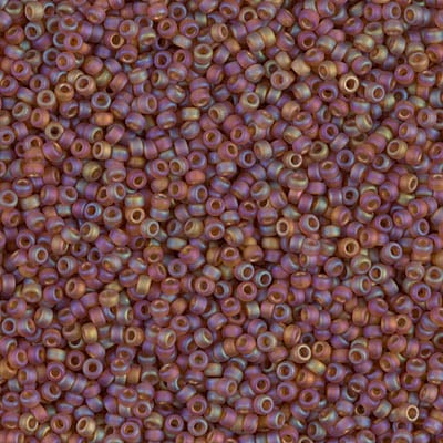 Miyuki 15/0 Seed Beads - 15-134FR - Matte Transparent Dark Topaz AB
