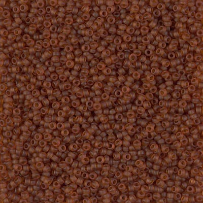 Miyuki 15/0 Seed Beads - 15-134F - Matte Transparent Dark Topaz