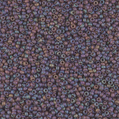 Miyuki 15/0 Seed Beads - 15-135FR - Matte Transparent Root Beer AB