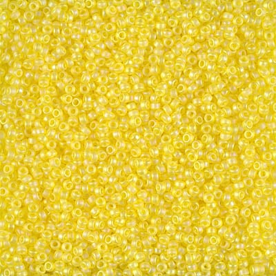 Miyuki 15/0 Seed Beads - 15-136FR - Matte Transparent Yellow AB