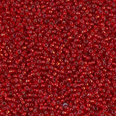 Miyuki 15/0 Seed Beads - 15-1419 - Dyed Silverlined Red