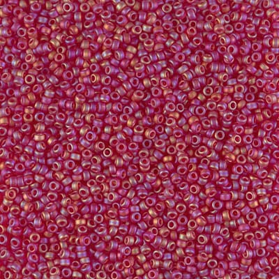 Miyuki 15/0 Seed Beads - 15-141FR - Matte Transparent Ruby AB