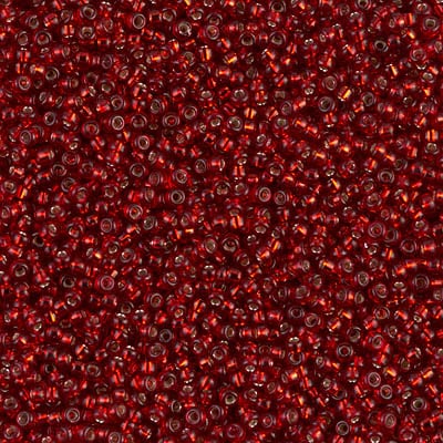 Miyuki 15/0 Seed Beads - 15-1420 - Dyed Silverlined Brick Red