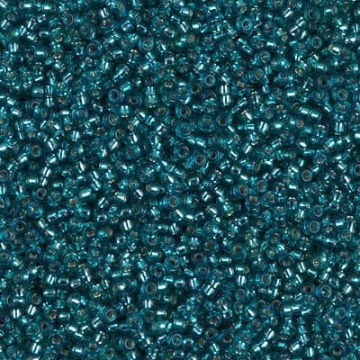 Miyuki 15/0 Seed Beads - 15-1424 - Dyed Silverlined Teal