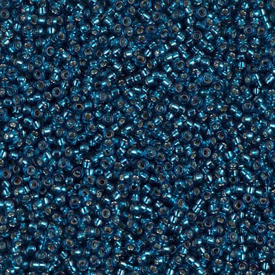 Miyuki 15/0 Seed Beads - 15-1425 - Dyed Silverlined Blue Zircon