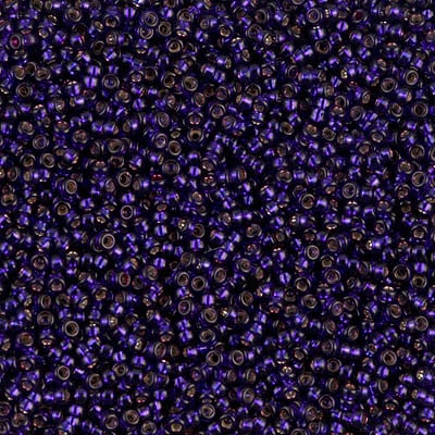 Miyuki 15/0 Seed Beads - 15-1426 - Dyed Silverlined Dark Purple