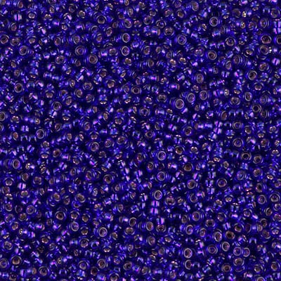 Miyuki 15/0 Seed Beads - 15-1427 - Dyed Silverlined Dark Violet