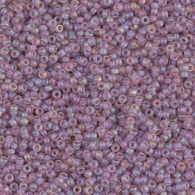 Miyuki 15/0 Seed Beads - 15-142FR - Matte Transparent Smoky Amethyst