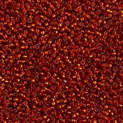 Miyuki 15/0 Seed Beads - 15-1434 - Dyed Silverlined Dark Burnt Orange